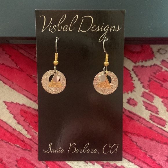 Handmade metal craft earrings, 2 Pairs - Picture 2 of 4